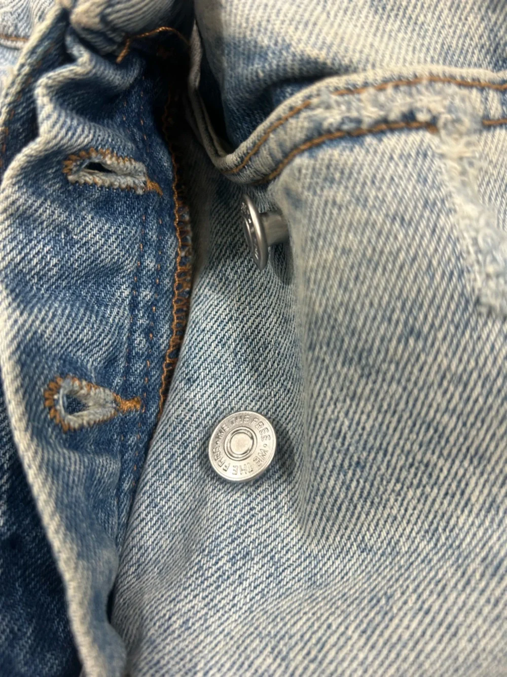 NWOT We the Free Parker Denim Wrap Skirt Size 24 - Picture 5 of 5